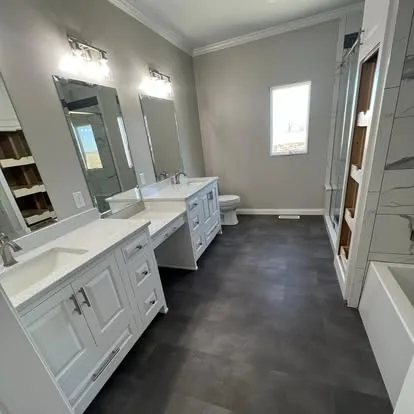 A clean bathroom in a Newton County, Indiana home